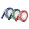 Dymo Embossing Tape Refill - 3/8" x 12 ft, Blue, Red, and Green, Pkg of 3